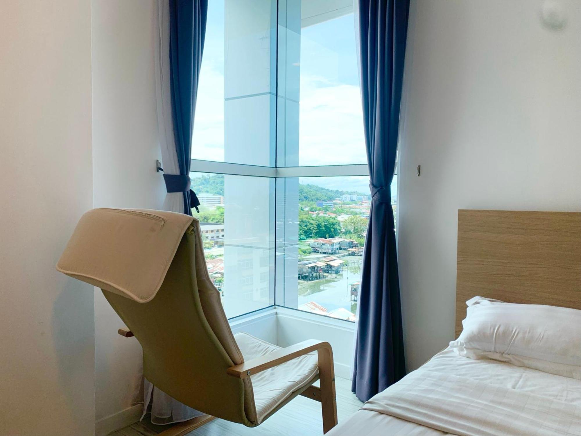 Apartamento de 68 m² con 2 habitación/es y 1 baño/s de uso privado, en Distrito Central de Negocios Kota Kinabalu Habitación foto