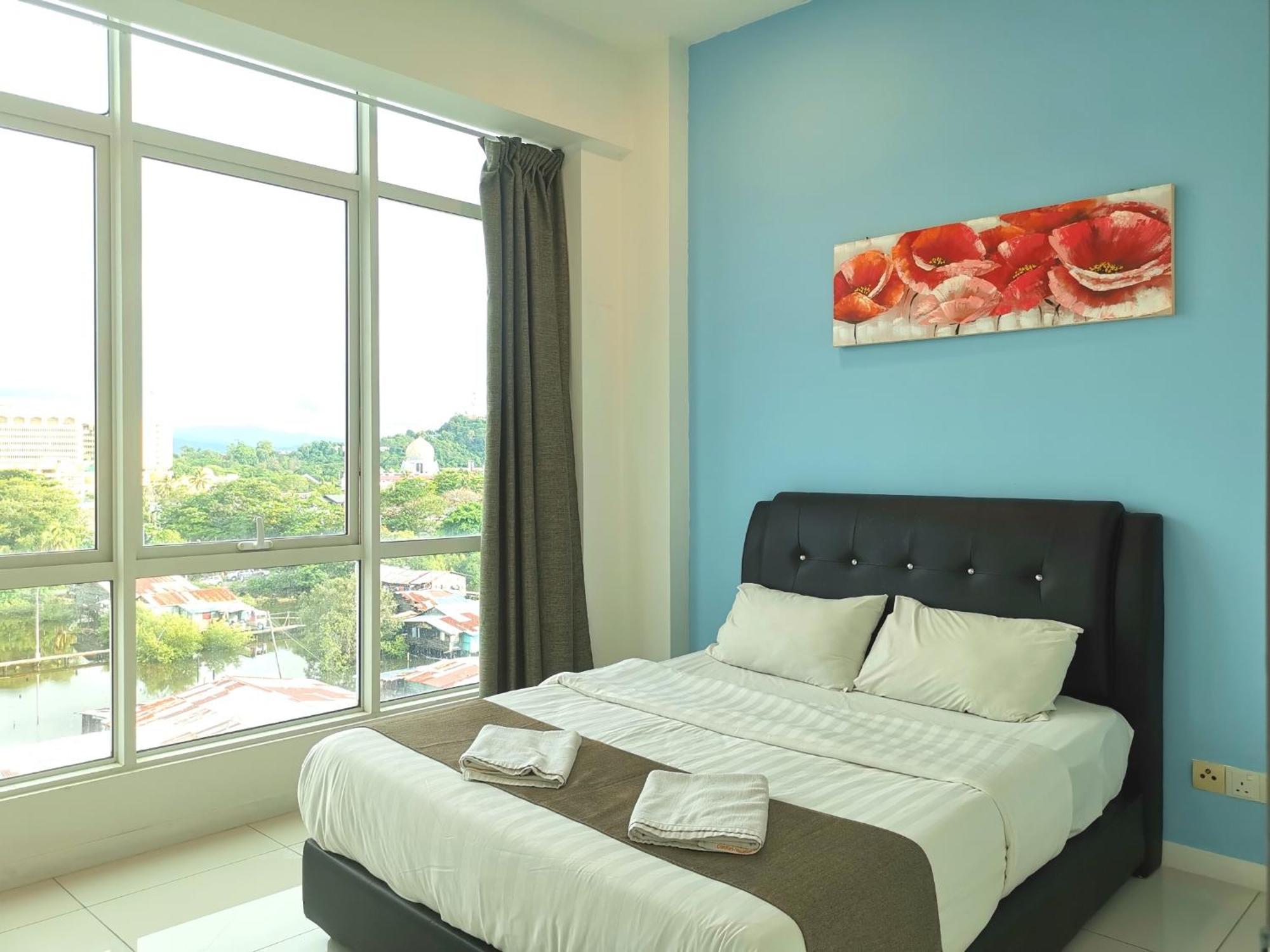 Apartamento de 68 m² con 2 habitación/es y 1 baño/s de uso privado, en Distrito Central de Negocios Kota Kinabalu Habitación foto
